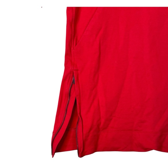 Lululemon The Lab Women's Red Sweatshirt Midi Dress Size 8 Front Pockets 1/4 Zip - Picture 9 of 16